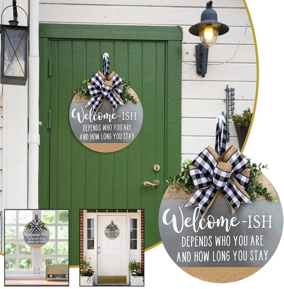  Of Painting-Welcome Sign Front Door Hanger With Changeable Pendant
