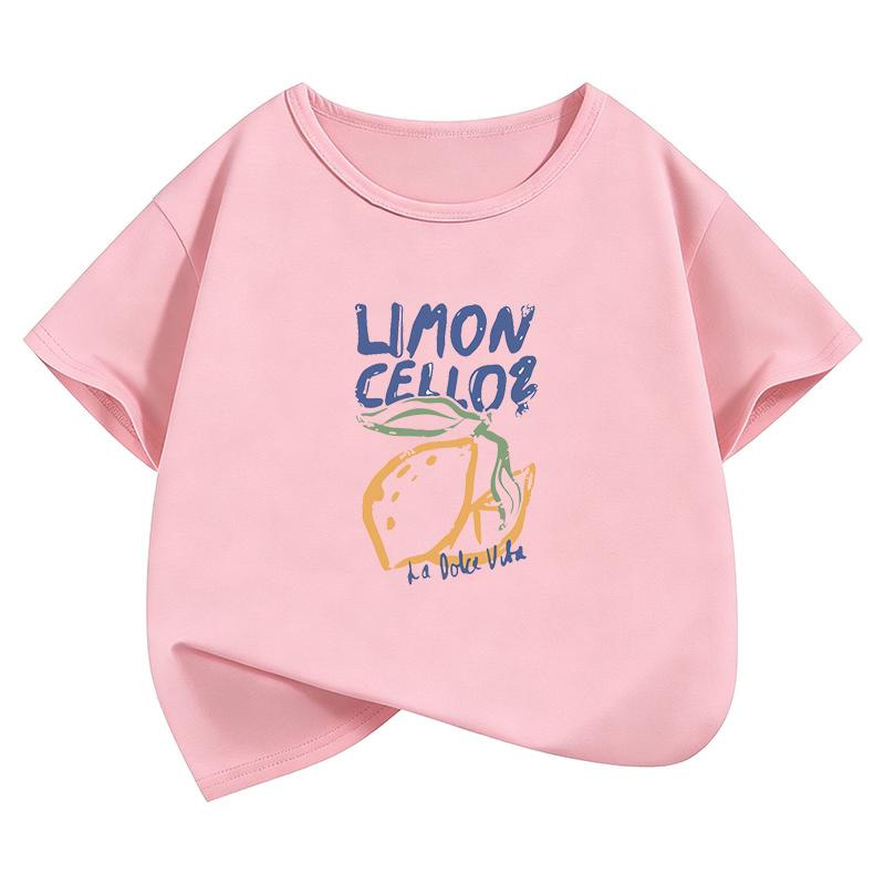 Harajuku Summer Spring Limon Cello T Shirts Funny Manga Kids Childrens Tshirt Boys Girls Casual Top Tee
