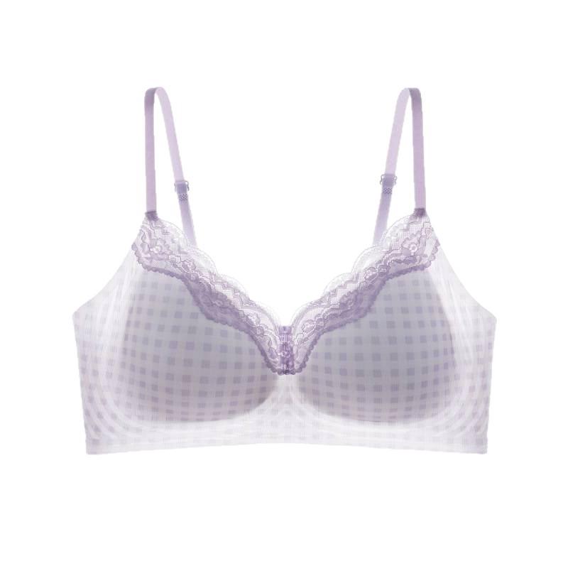 Women's Seamless Cooling Lace Push-Up Bra - Anti-Sagging, Wire-Free, Thin, Comfortable & Breathable for Summer.