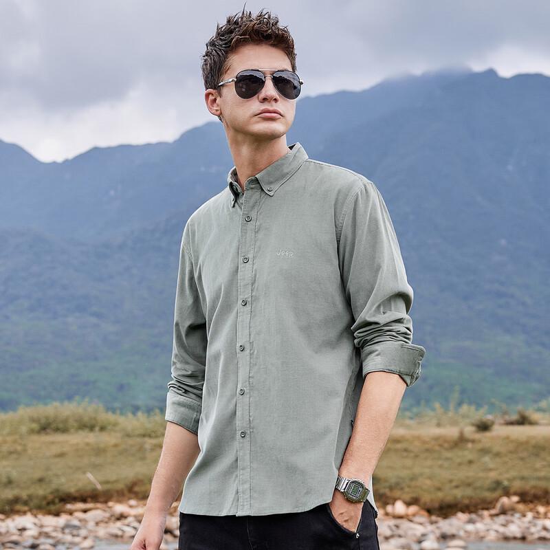 Jeep Men's Pure Cotton Long-Sleeve Shirt