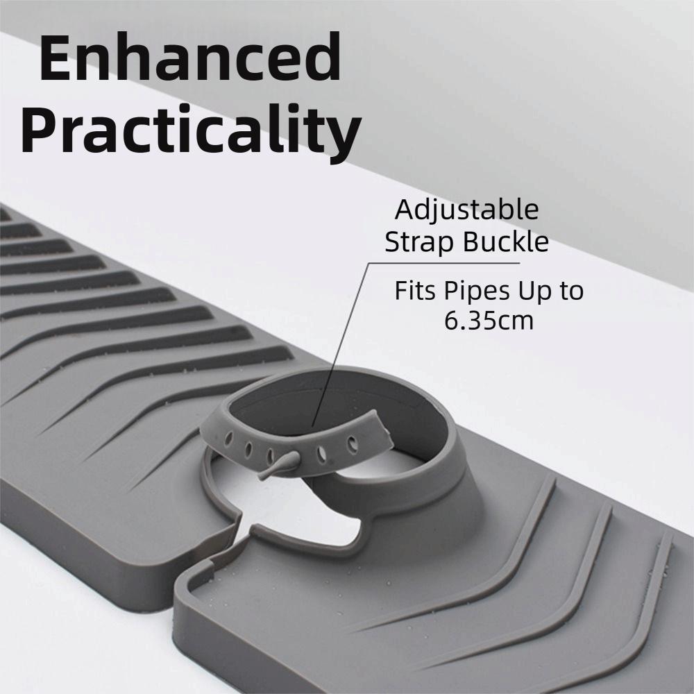 Quick Dry Silicone Splash Guard Reusable Fast Drainage Countertop Protector Easy To Install Absorbent Sink Splash Mat