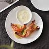 Irregular Ceramic Plate Snack Plate Dumpling Dish Dessert Dish Conch Shape Serving Plate Restaurant Molecular Cuisine Tableware