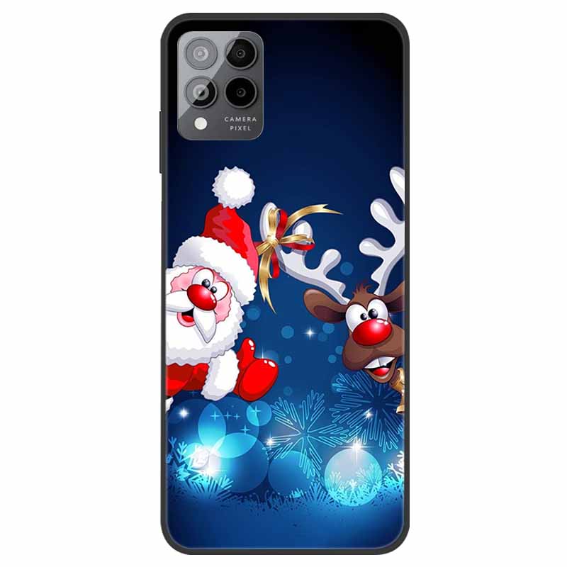 For T-Mobile REVVL 6 5G Case Christmas Soft Silicone TPU Phone Back Cover Case for T-Mobile Revvl 6 Pro 5G Santa Claus Elk Funda