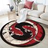 Yin-Yang Fish,Round Area Rug,Carpet Rug for Living Room Bedroom Sofa Playroom Decor,Non-slip Floor Mat