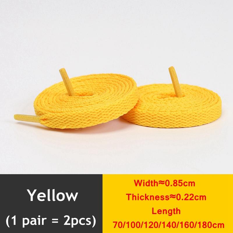 1 Pair New Black White Shoe Laces / AF1 Shoelaces Flat Thicken Weave Craft Off High-top Sneaker Shoelace Accessories 25 Colors