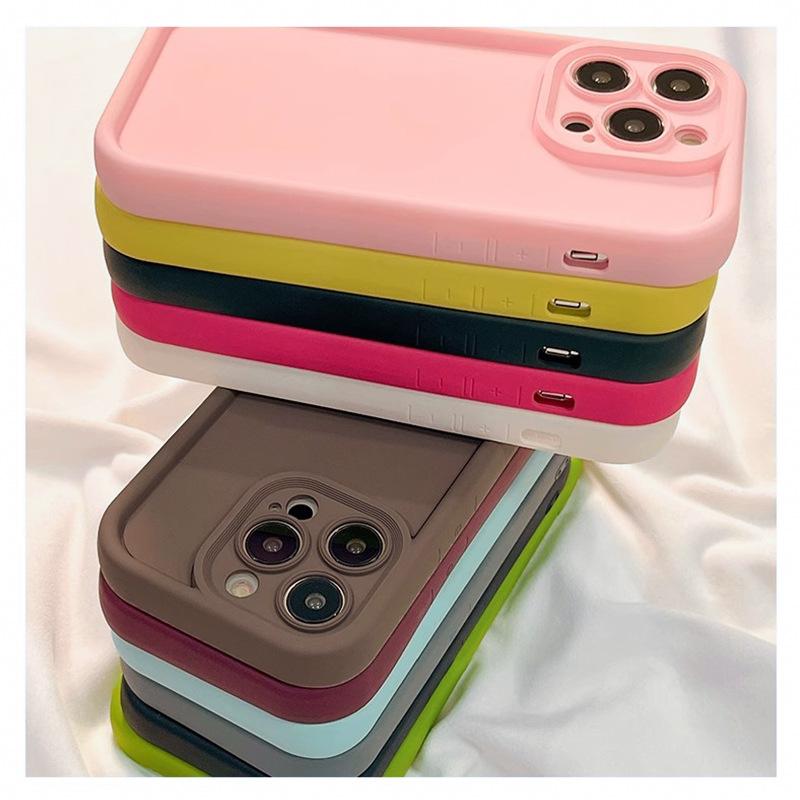 Applicable To IPhone15Pro Mobile Phone Case Simple 12 Fine Holes 11 Emery 13/14 Protective Case XR