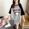 Plus Size Women's Loose Short Sleeve Cartoon T-Shirt - Korean Style Summer Top
