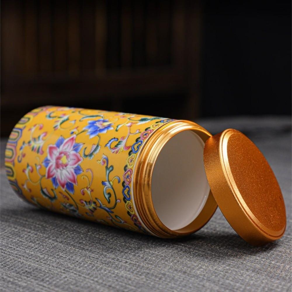 Chinesische Stil Leere Teedose Keramik Vorratsglas Versiegeltes Glas Teedose Teeblätter Verpackung