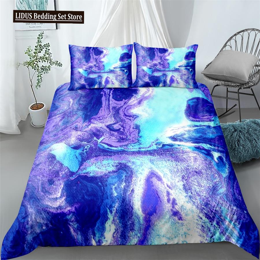 Mandala Bettbezug Set Blau Rosa Boho Chic Tagesdecken Romantische Bettwäsche Böhmisches Bettwäscheset King Polyester Bettdeckenbezug