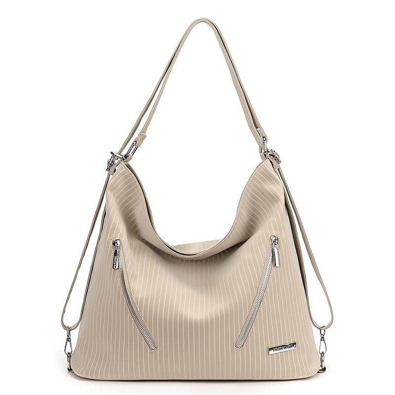 Niche Texture Soft Leather Large Capacity Backpack Casual Multi-functional Backpack Single Shoulder Messenger Bag