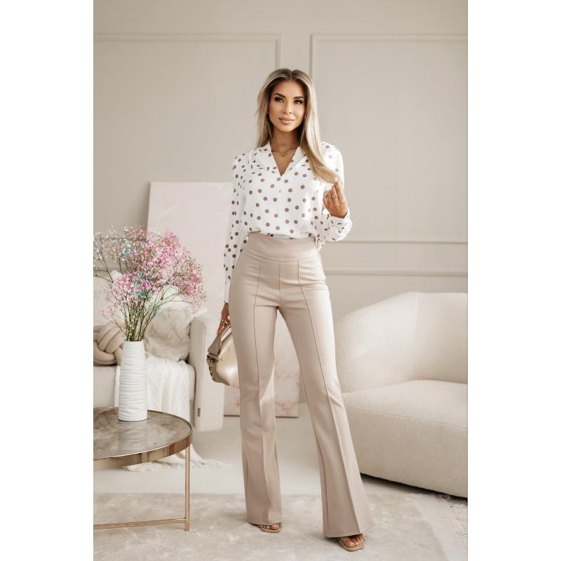 

Весенне-осенняя женская модная блузка с длинным рукавом и V-образным вырезом XXL белый/розовый