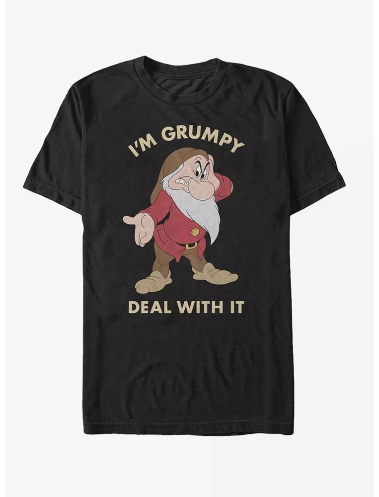 Grumpy Deal With It Black TShirt S