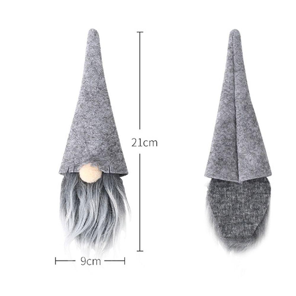 6pcs Reusable Faceless Doll Wine Bottle Cover Non-woven Merry Christmas Decoration  Home Xmas Decor