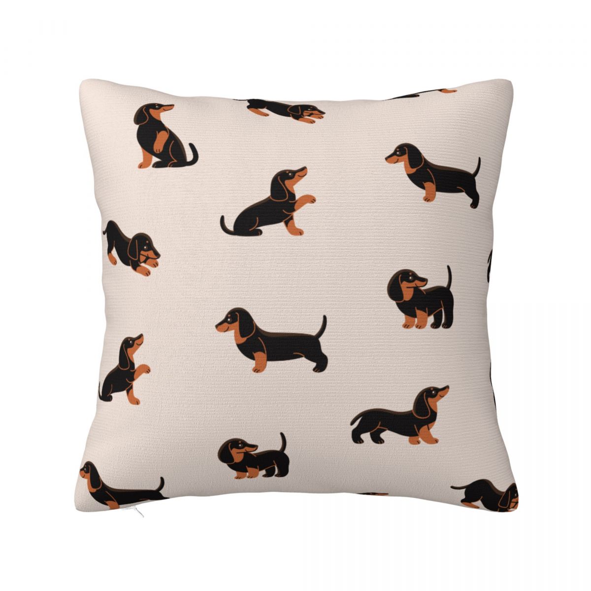 

Cartoon Happy Dachshund Square Pillow Case Dog Lover Cushion Covers Creative Decorative Pillowcase for Living Room 4040cm 30x30cm 12x12in