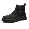 British style men's casual chelsea boots slip-on original leather shoes outdoors cowboy platform boot handsome ankle botas mans
