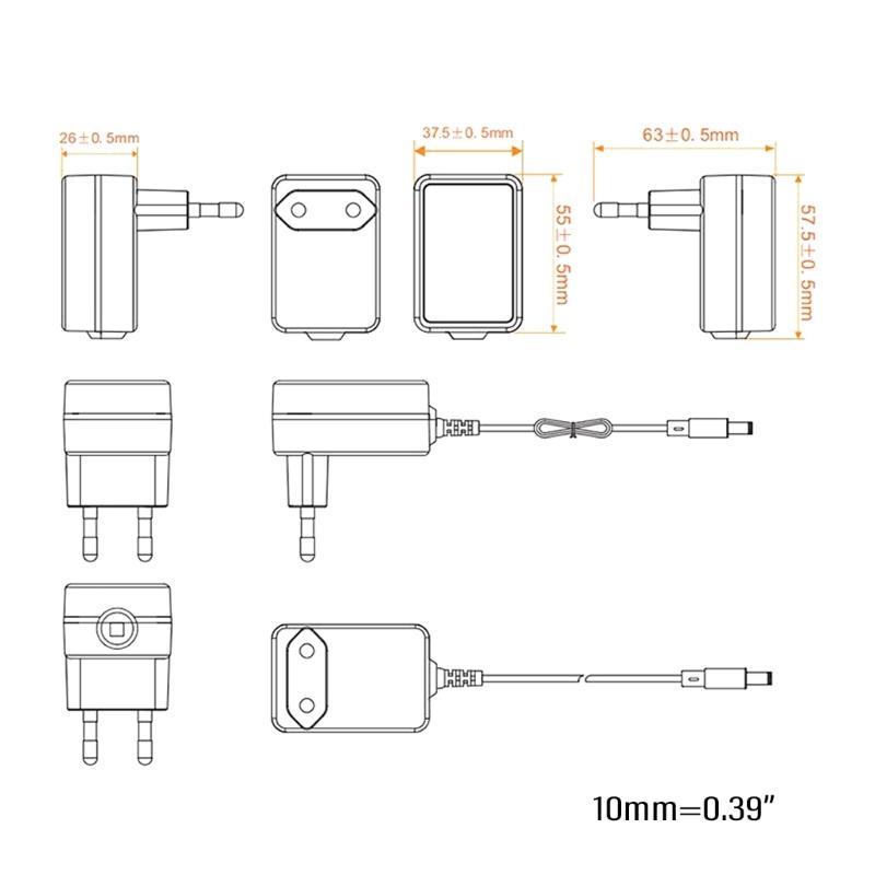 Power Cord Guitar Pedal Power Supply 9V1A Guitar Effects Power Adapter Supply