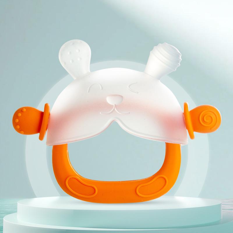 Massaggiagengive in silicone: Giocattolo Bollibile, Antiaderente e Masticabile per l'Esplorazione Orale e il Sollievo dalla Dentizione.
