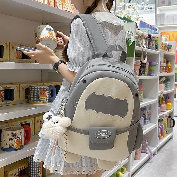 Schoolbag new college style contrasting color primary and secondary school students multi-compartment backpack anti-splashing Japanese cute high-value