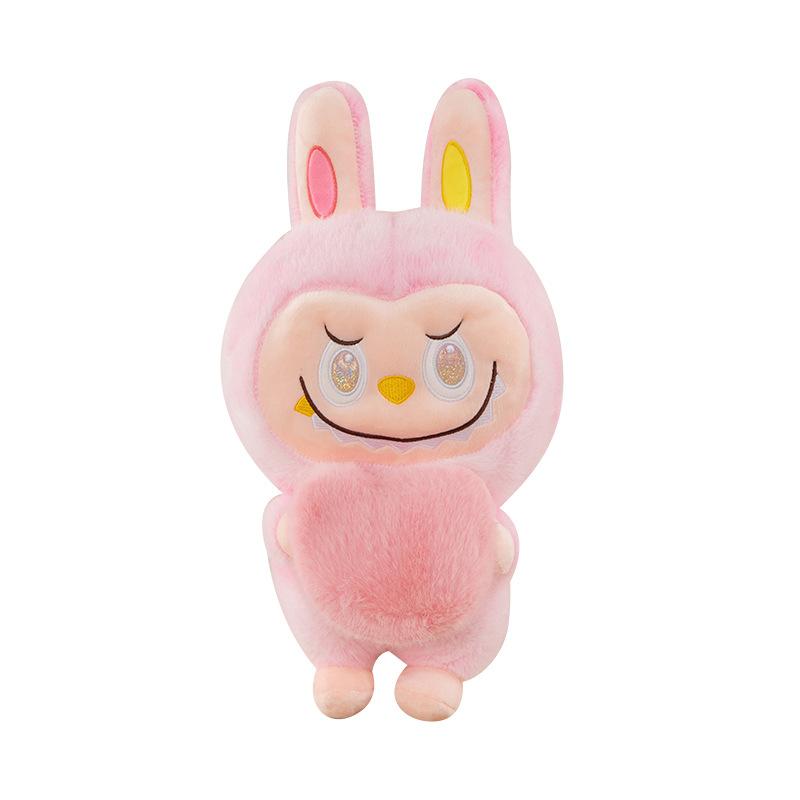 1 Piece New 35cm Tie-dye Labubu Plush Toy Cartoon Cute Cloth Doll Kids Gift