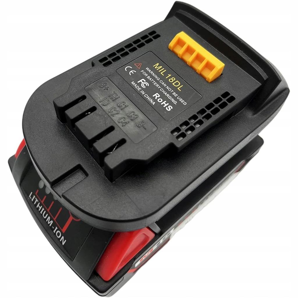 Rosfix Adapter für Milwaukee 18V Akku auf Dewalt 18V – Kompatibilität mit Dewalt 18V Werkzeugen | Robuste Konstruktion | Einfache Montage