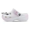 Zuecos de Plataforma Clásicos EVA Pin Zapatos de Moda Gradiente Hechos Nube Clásica Dok Femeninos Lindos Zapatos con Agujeros Mujer Blanco