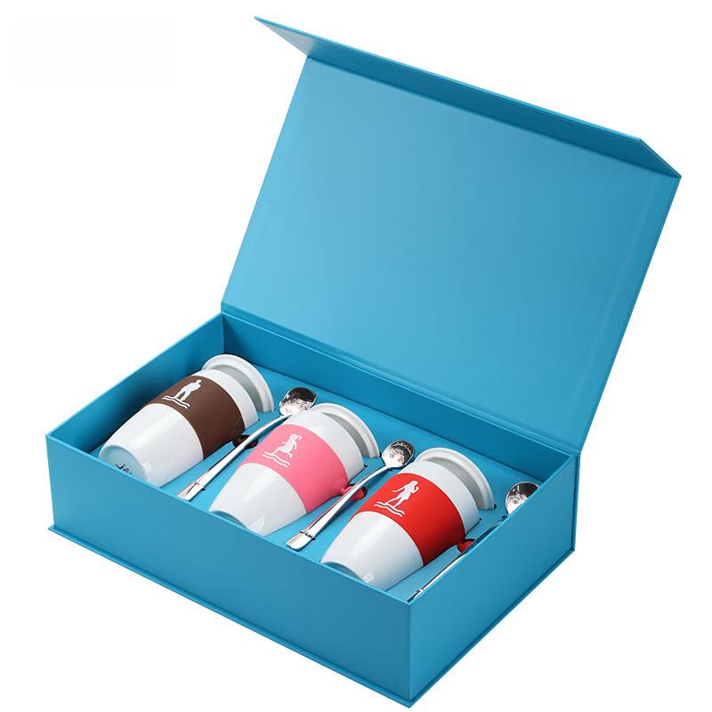 Huadian Shishong Happy Time Parent-Child Ceramic Mugs Gift Set