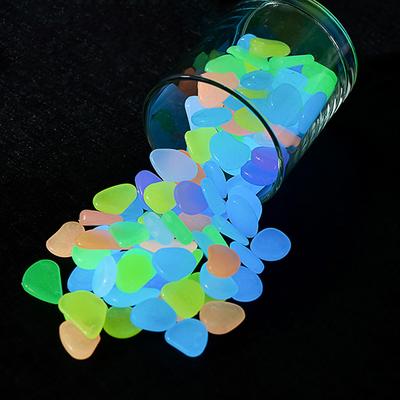 50pcs Garden Decoration Outdoor Luminous Stones Glow In Dark Rocks For Aquarium Fish Tank Gardening Pots Planters Decor Pebbles