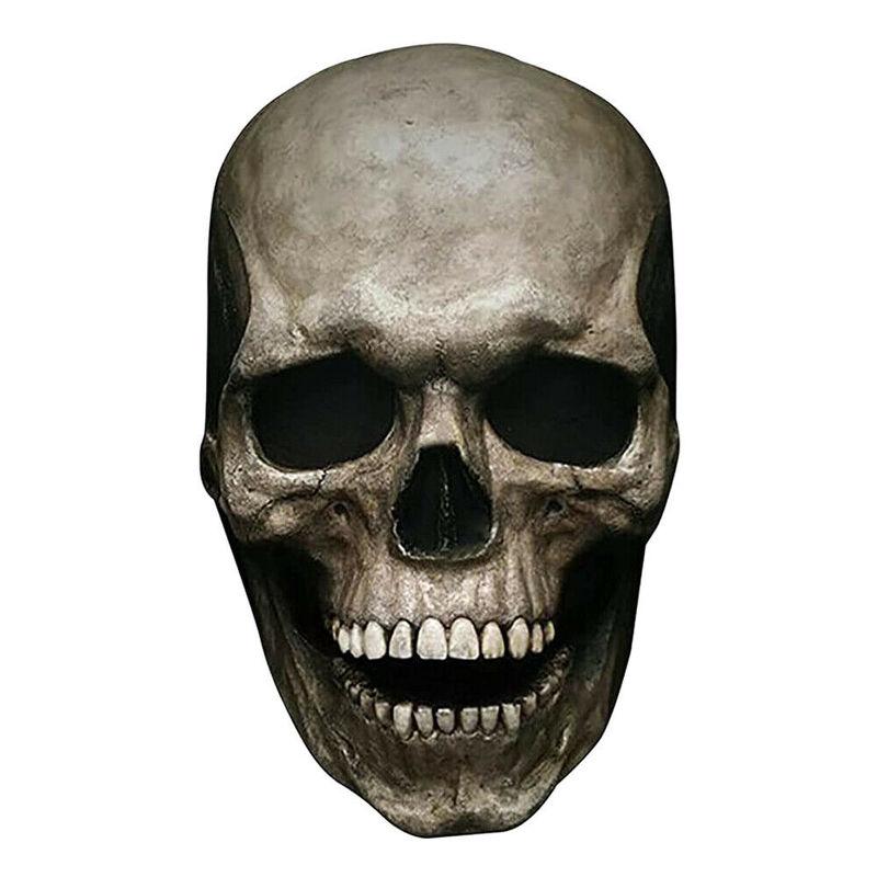 Latex Huvudskallemask Hjälm med Rörlig Käke Party Halloween Rekvisita Huvudbonad