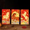 6 Pcs Envelopes Year of The Horse Chinese New Year Red Hong Bao Spring Lucky Pockets