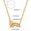 Rainbow Necklace Women's Simple Temperament Sweet Wind Personality Color Drip Necklace Stainless Steel Clavicle Chain
