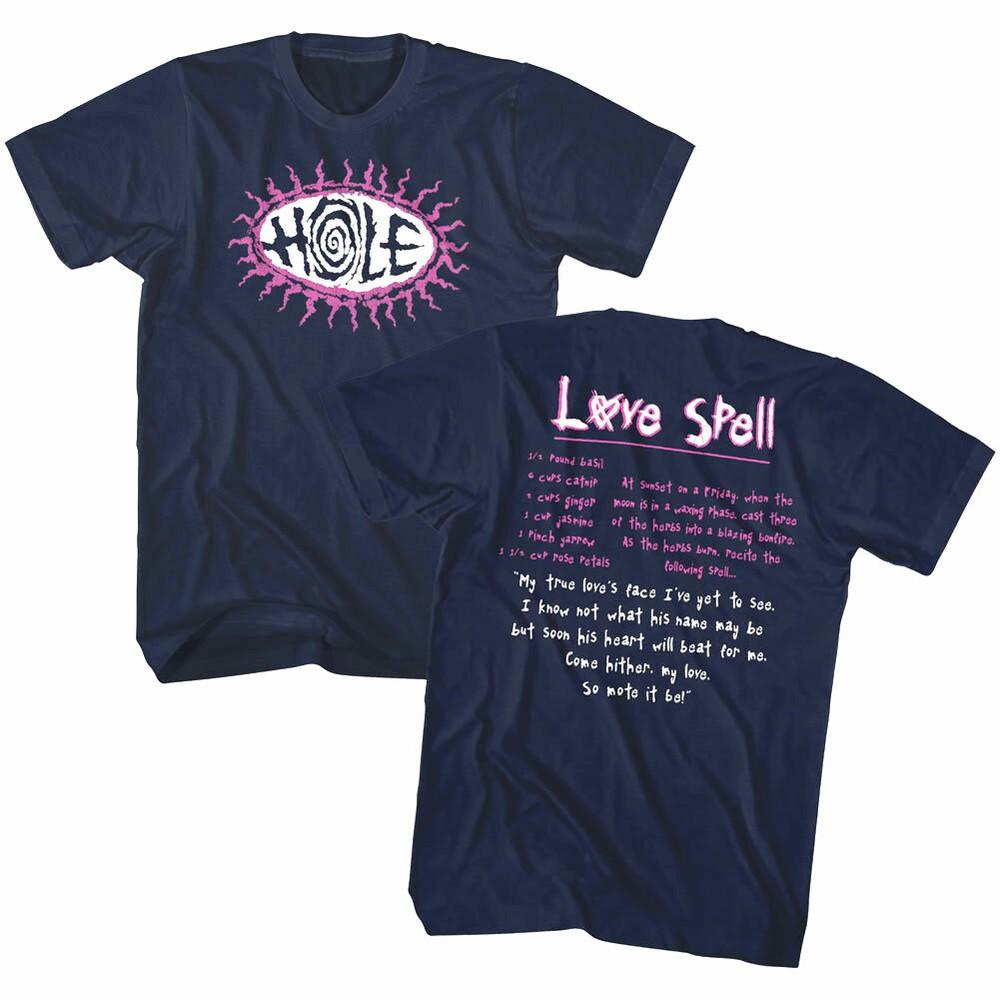 Hole Love Spell Lyrics Men's T Shirt Courtney Love Beautiful Monsters Rock Band