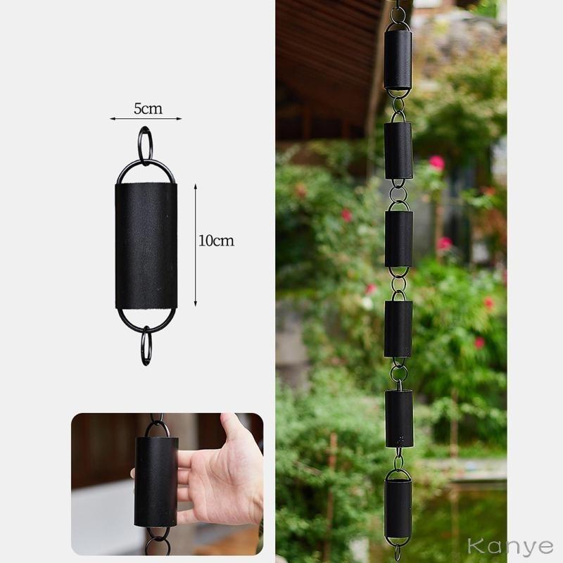 100cm Gutters Rain Chain Replacement Downspouts Decorative Cups Display Pouring Cups Outdoor Rainwater Catcher Chains