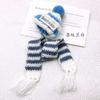 Christmas Hat and Scarf Set for Doll Decoration, Blue and, Includes Scarf and Hat