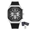 MEGIR 2215 Men Luxury Watches Fashion Casual Sports Chronograph Silicone Strap Quartz Wristwatch Calendar Waterproof Clock