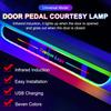 New style Car Door illuminated Sill light Logo Projector Lamp USB Power Wireless LED RGB Welcome Car Scuff Plate Pedal Light