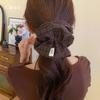 Maillard retro fabric plaid large intestine hair band women's high ponytail hair rope Korean oversized hair accessories