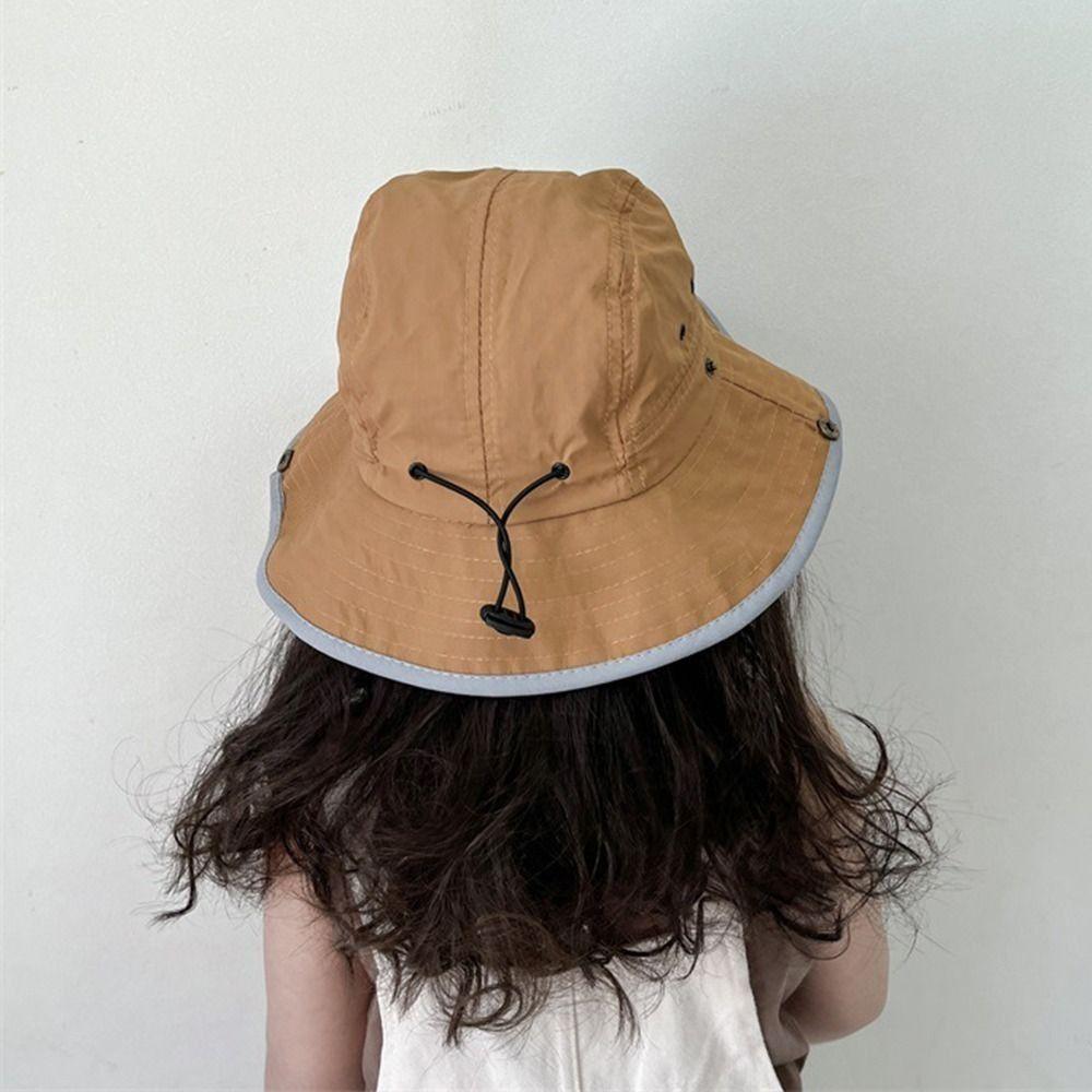 Summer Children Sunhat Quick-dry Fisherman Hat Ins Baby Bucket Hat 2-8 Years