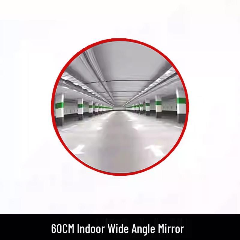 Wide-Angle Road Corner Traffic Mirror - Large Round Convex Reflective Mirror for Intersections
