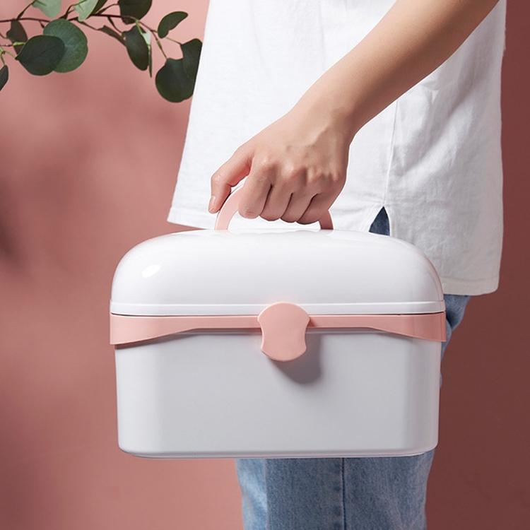 Multifunctional Dustproof Jewelry Cosmetic Plastic Box Household Portable Medicine Box Case