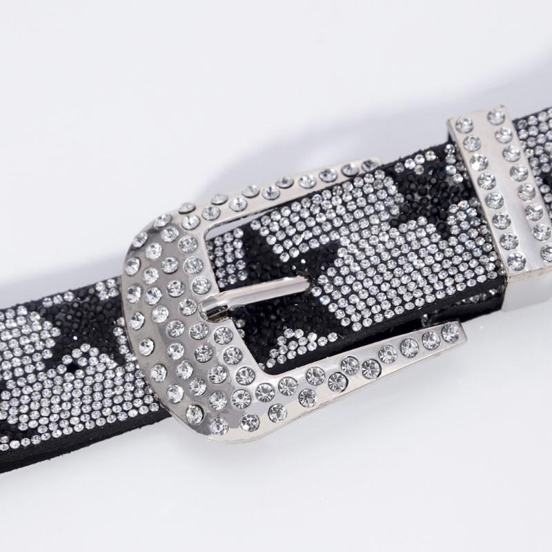 Modern Women Jeans Belt Studded Western Punk Belt Impressive Gothic Style