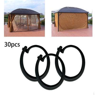 Gazebo Curtain Hooks Track Smooth Gliding Replacement Universal Accessories Black for