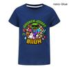 Chicken jockey summer short-sleeved T-shirt and pants suit for middle and large children 4519