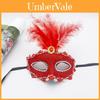 Cute Princess Face Mask With Feather Detailing For Holiday Parties And Makeup Looks