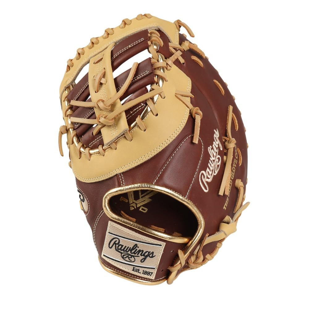 

Rawlings Baseball HYPER TECH COLOR SYNC First Throw Glove, Softball, GR5FHTCM53, Base, Brown/Camel, 11.75 inches, Left-Handed