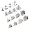 10pcs 6 8 10 12mm Stainless Steel Thicken Earring Studs,Earrings Blank Base,Fit 6-12mm Glass Cabochons DIY Jewelry Accessories