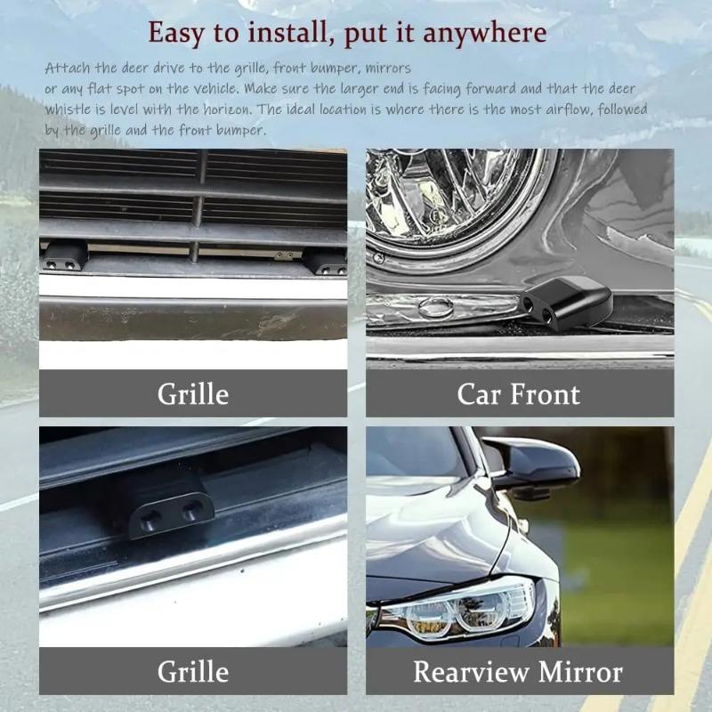 Hirschpfeifen-Warngerät Hirschwarngeräte mit wasserdichten Klebebändern Verhindert Kollisionen für Fahrzeuge Hirschpfeifen