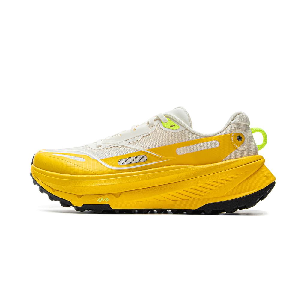 New LiNing De Lu Slip Resistant, Abrasion Resistant, Cushioning, Rebound Low Top Trail Running Shoes Women's Beige Yellow ARNV010-1