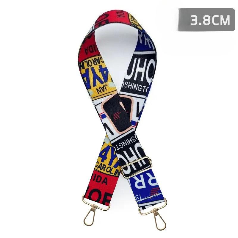 Nastavitelný Barevný Plátěný Popruh na Tašku - Široký, Protiskluzový Náhradní Crossbody Popruh pro Dámské Tašky