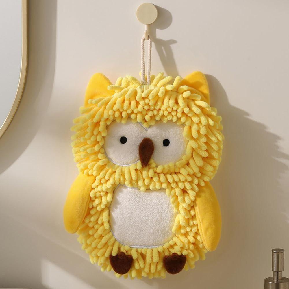 Hanging Owl Chenille Hand Towel Soft Funny Hand Towel New Chenille Towel