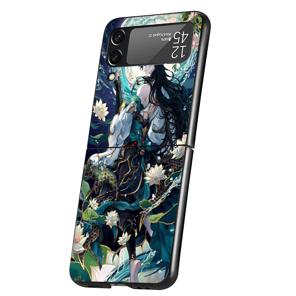Honkai Star Rail Dan Heng Cover Phone Case For Samsung Galaxy Z Flip 7 6 5 4 3 5G Flip7 Flip6 Flip5 Flip4 Flip3 Black Fundas She Samsung Z Flip 6